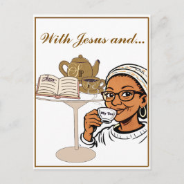 Jesus and My Tea Stationery Postkarte