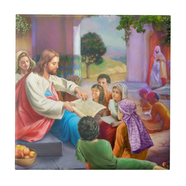 Jesus and the children fliese (Vorderseite)