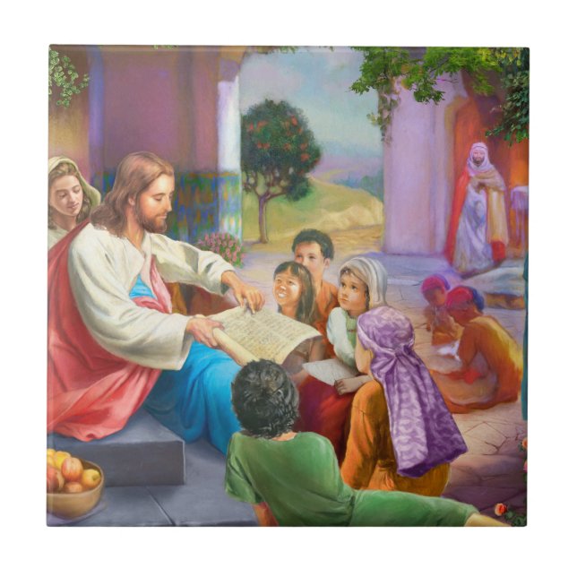 Jesus and the children fliese (Vorderseite)