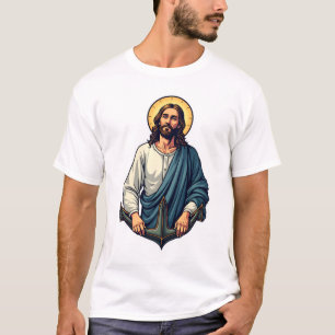 Jesus-Anker-Hoffnung-Vintage-Prägung-Shirt 2 T-Shirt
