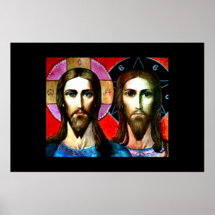 Jesus & Antichrist Nouveau Print Poster