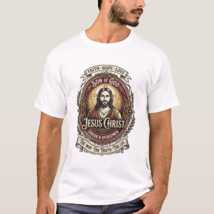 Jesus Antiques Erbstück Grafik T-Shirt Christliche