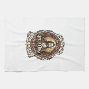 Jesus Antiques Erbstück Grafik T-Shirt Christliche Geschirrtuch