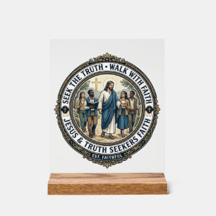 Jesus-Apologetik-Theologie-Nerd-Shirt auf Glauben Acrylschild