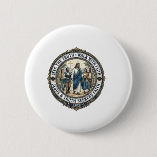 Jesus Apologetik Theologie Nerd-Shirt Glaube  Button