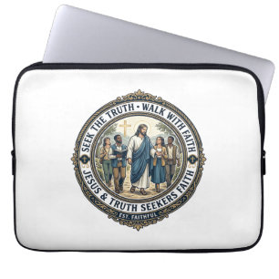 Jesus Apologetik Theologie Nerd-Shirt Glaube  Laptopschutzhülle