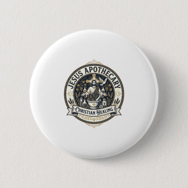 Jesus Apotheke Christliche Heilung Jesus Apotheke Button (Vorderseite)