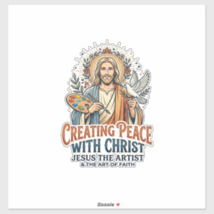 Jesus-Aquarell-Hobby-T-Shirt Inspirierend Glaube Aufkleber
