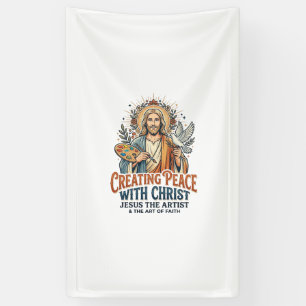 Jesus-Aquarell-Hobby-T-Shirt Inspirierend Glaube Banner
