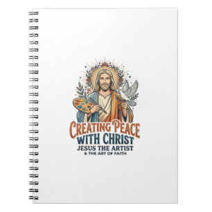 Jesus-Aquarell-Hobby-T-Shirt Inspirierend Glaube Notizblock
