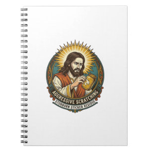 Jesus Ärgerliches Schälen Aufkleber Papier Rücksta Notizblock