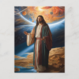*~* Jesus Arms Planet Universe Earth AP50 Cosmos Postkarte