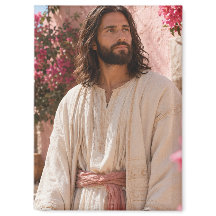 Jesus Around Pink Bougainvillea