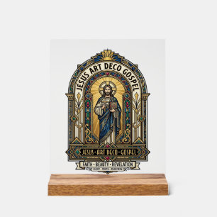 Jesus Art Deco Gospel Jesus Art Deco Christlicher Acrylschild