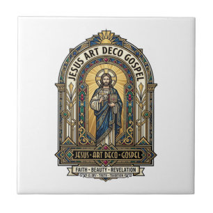 Jesus Art Deco Gospel Jesus Art Deco Christlicher  Fliese