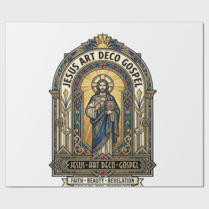 Jesus Art Deco Gospel Jesus Art Deco Christlicher  Geschenkpapier