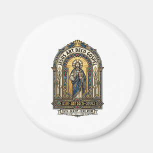 Jesus Art Deco Gospel Jesus Art Deco Christlicher Magnet