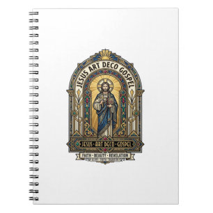 Jesus Art Deco Gospel Jesus Art Deco Christlicher Notizblock