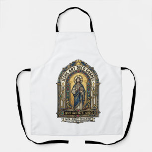 Jesus Art Deco Gospel Jesus Art Deco Christlicher  Schürze