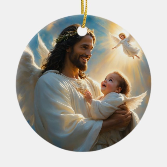 Jesus Art Keramik Ornament (Vorne)