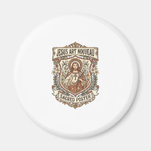Jesus Art Nouveau Heiliger Poster Jesus Art Nouvea Magnet