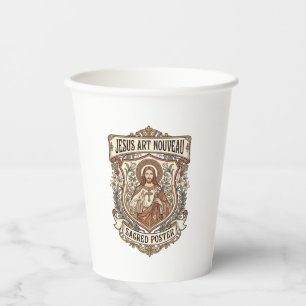 Jesus Art Nouveau Heiliger Poster Jesus Art Nouvea Pappbecher