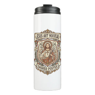 Jesus Art Nouveau Heiliger Poster Jesus Art Nouvea Thermosbecher