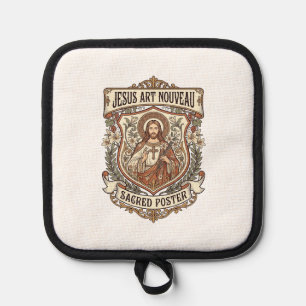 Jesus Art Nouveau Heiliger Poster Jesus Art Nouvea Topflappen