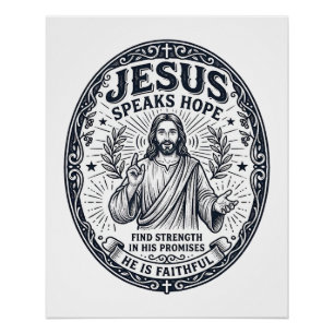 Jesus ASL Gehörlosengemeinschaft Inklusions-Shirt  Poster