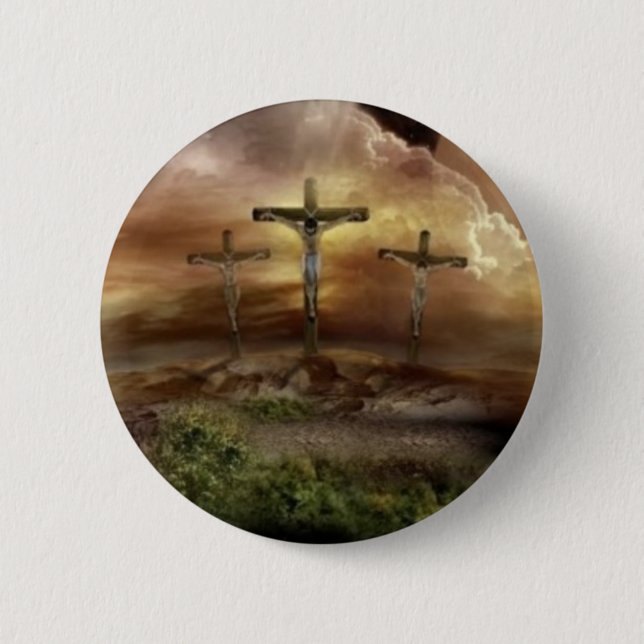 JESUS AUF DEM CROSS BUTTON (Vorderseite)