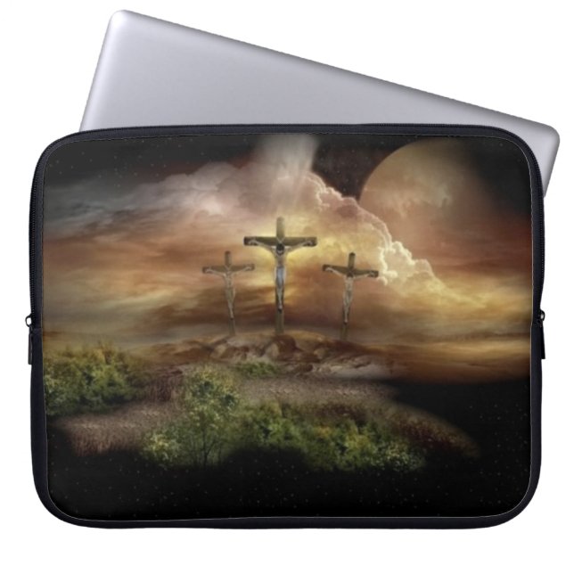 JESUS AUF DEM CROSS LAPTOPSCHUTZHÜLLE (Vorderseite)
