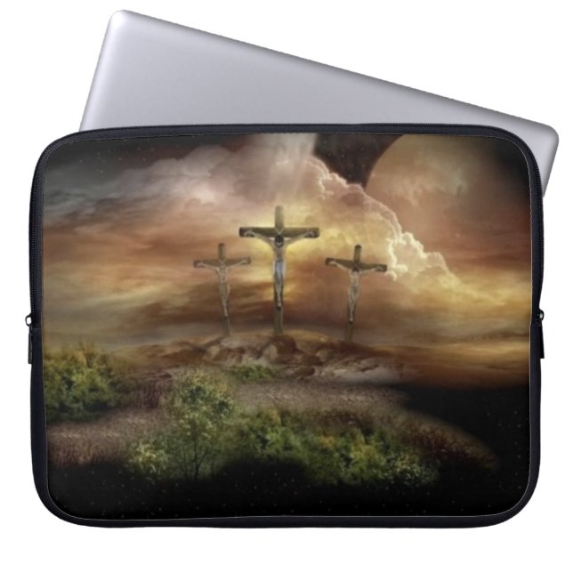 JESUS AUF DEM CROSS LAPTOPSCHUTZHÜLLE (Vorderseite)