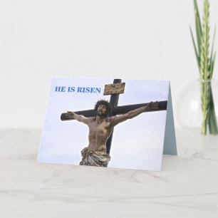 JESUS AUF DEM KREUZ IST ER OSTERREICH FEIERTAGSKARTE