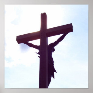 Jesus auf dem Kreuz Poster