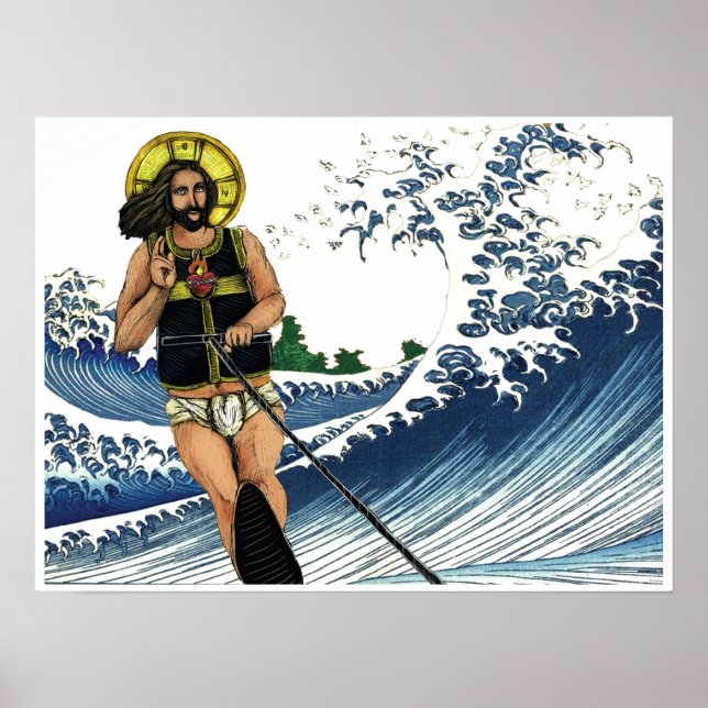 Jesus auf dem Wasser (Sport) Poster (Vorne)
