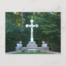 Jesus auf der Kreuzpostkarte Postkarte