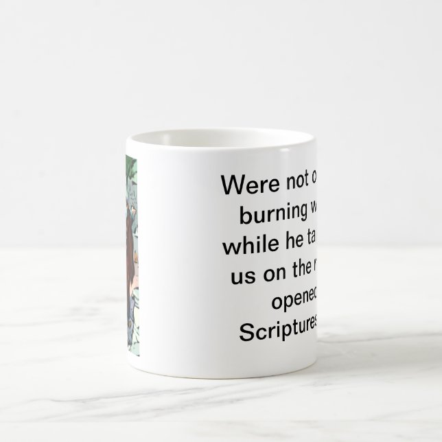 Jesus auf der Straße zu Emmaus Tasse (Mittel)