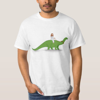 Jesus auf einem Brontosaurus T-Shirt