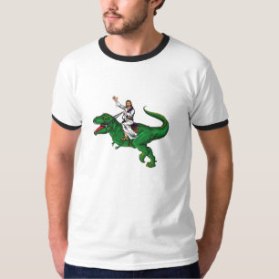 Jesus auf einem Dinosaurier T-Shirt