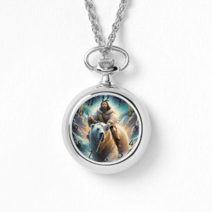 Jesus auf einem Eisbären Armbanduhr