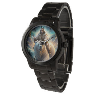 Jesus auf einem Eisbären Armbanduhr