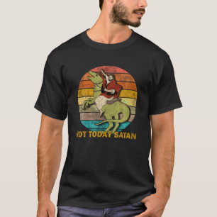 Jesus auf einem Raptor Retro Jesus reiten Dinosaur T-Shirt