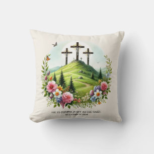 Jesus auf Kreuz Er ist Riser Oster Kissen