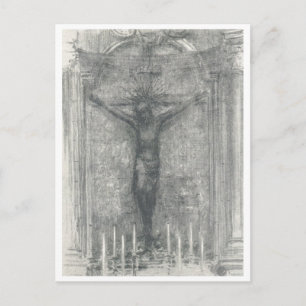 Jesus auf Kreuz - Postkarte