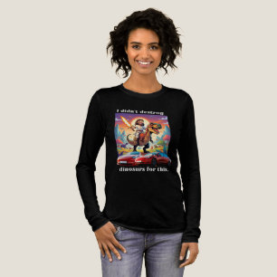 Jesus auf Trex gegenüber Elektroauto Tri-Blend Shirt