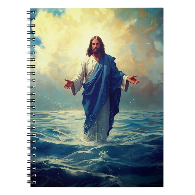 Jesus auf Water Classic Notebook Seiten Notizblock (Vorderseite)