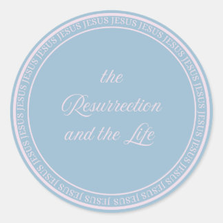 Jesus - Auferstehung Flush Siegel groß Runder Aufkleber