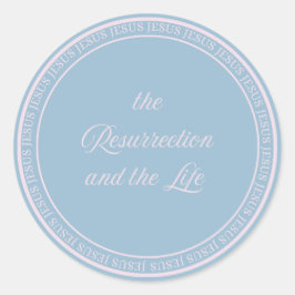 Jesus - Auferstehung Flush Siegel groß Runder Aufkleber