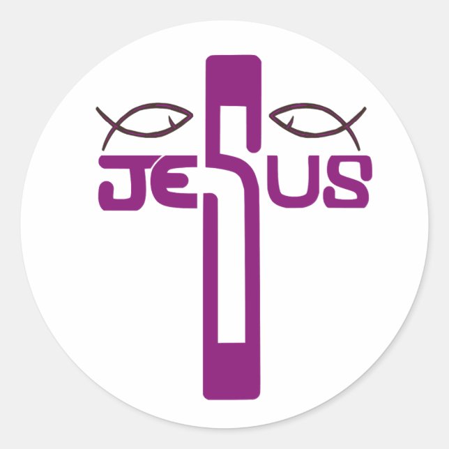 Jesus Auferstehung Sonntag Runder Aufkleber (Vorderseite)