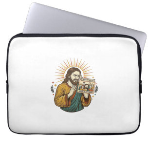 Jesus Augen geschlossen getaggtes Gruppenfoto unvo Laptopschutzhülle